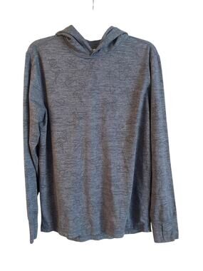 Chubbies Men’s Performance Hoodie Gray Hooded Shirt Flamingo Palm Trees Small